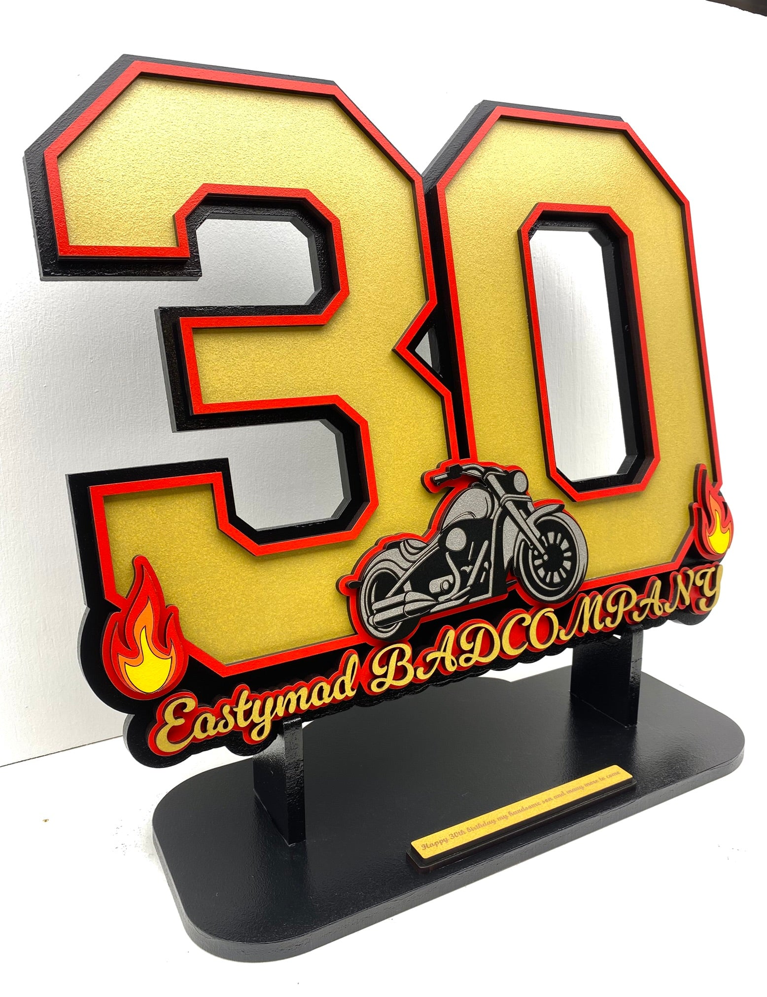 AN - Gangsta 30 Number Plaque